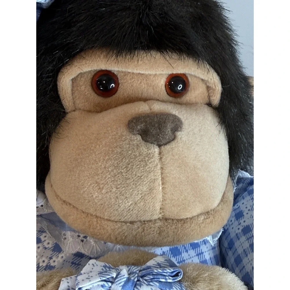 Vintage 90s Bedtime Monkey Chimpanzee Plush Pajamas Teddy Bear Slippers New